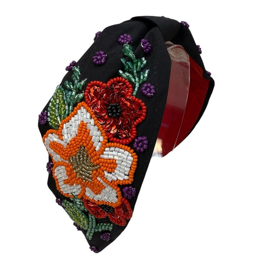 The Tropical Hibiscus Beaded Headband