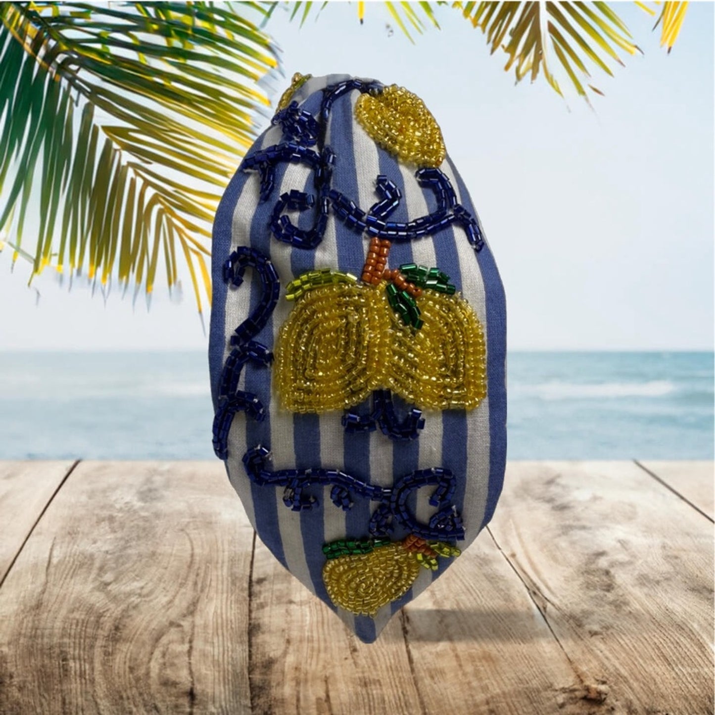 The Amalfi Lemon Beaded Headband