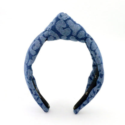 The Denim Blue Leopard Topknot