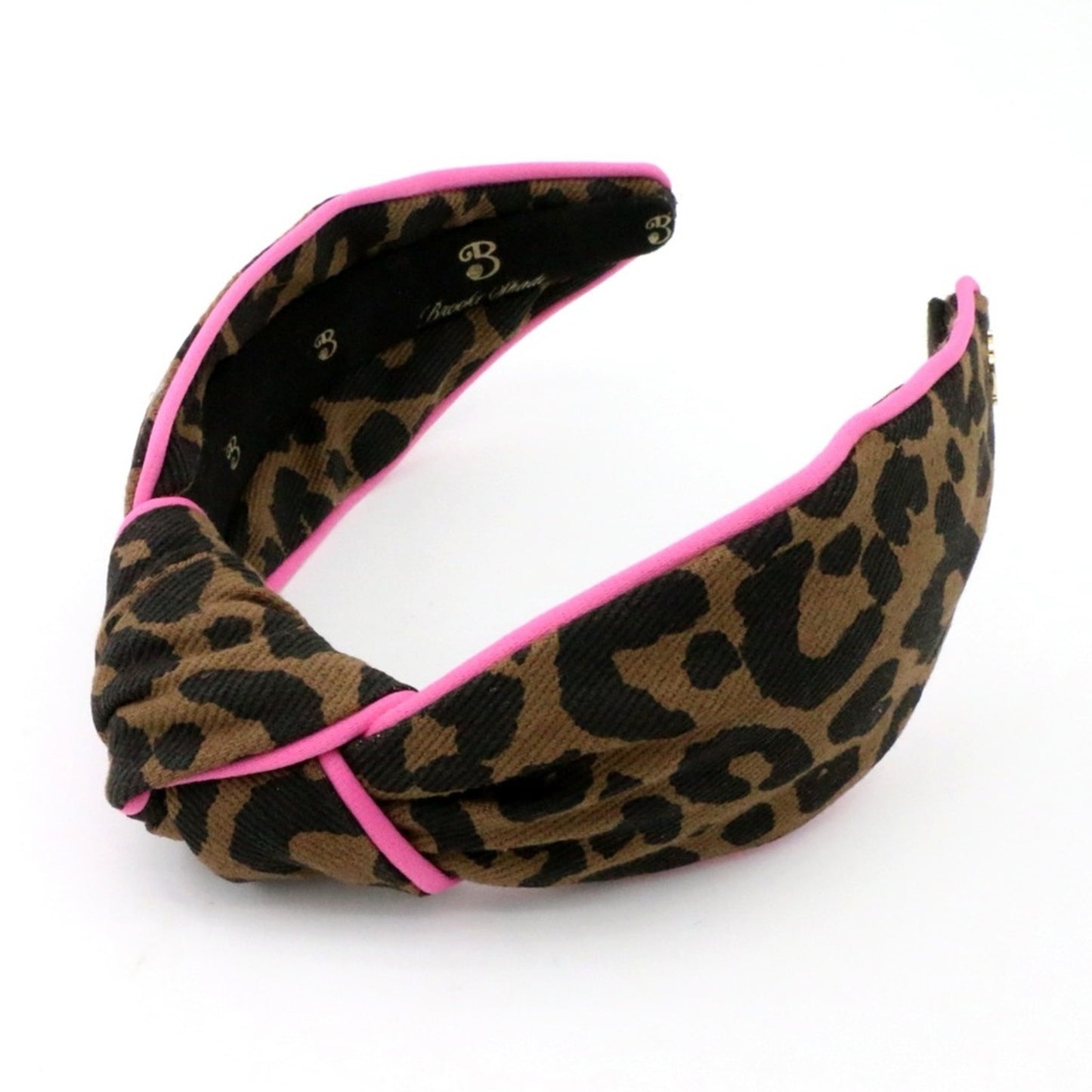 The Leopard Denim with Hot Pink Piping Topknot