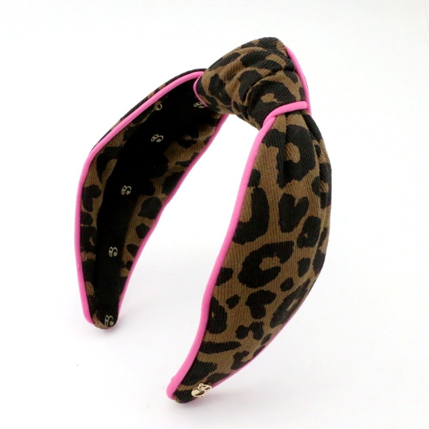 The Leopard Denim with Hot Pink Piping Topknot