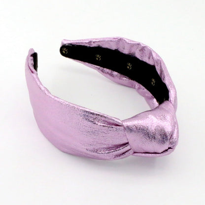 The Metallic Pink Topknot Headband